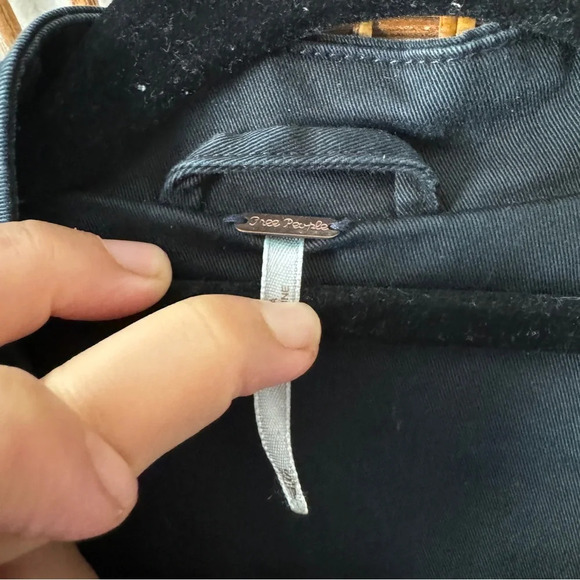 Free People Ruffles Romance Military Boho Chic Feminine Blazer Jacket Sz XS - Picture 6 of 9